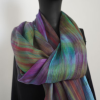 Colorful artistic silk scarf