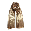 Luxurious and elegant dark yellow silk scarf