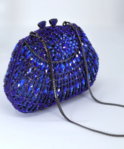 Blue diamond encrusted bag