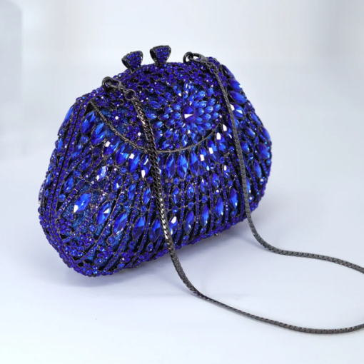 Blue diamond encrusted bag