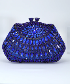 Blue diamond encrusted bag