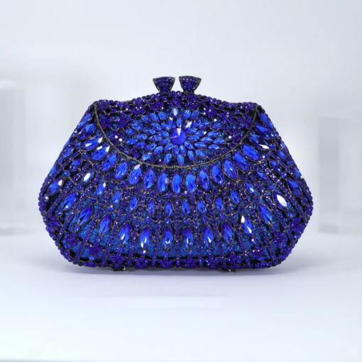 Blue diamond encrusted bag