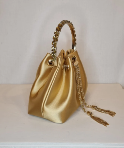 Luxurious gold diamond crystal bag