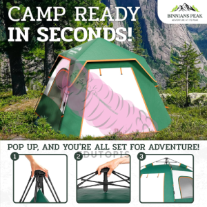 BinniansPeak 4-Person Pop-Up Tent